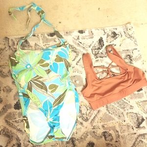 Bathing suits, top from PINK, One piece from yb, top size is medium ,one p is 12